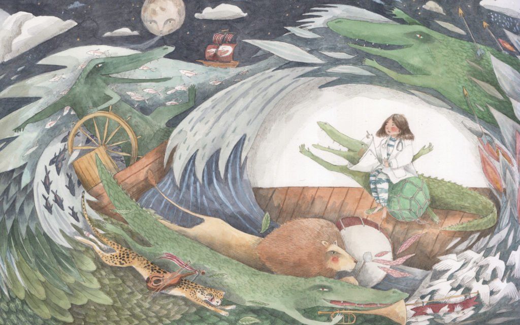 Imagen cinco libros infantiles sobre cocodrilos